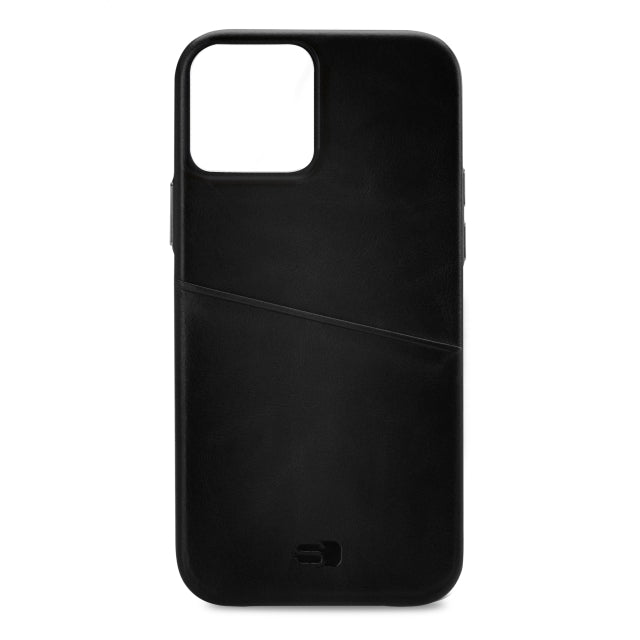 Senza Pure Leather Cover With Card Slot Apple Iphone 13 Pro Max Deep Black