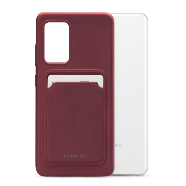 Mobilize Rubber Gelly Card Case Samsung Galaxy S20 Fe Matt Bordeaux
