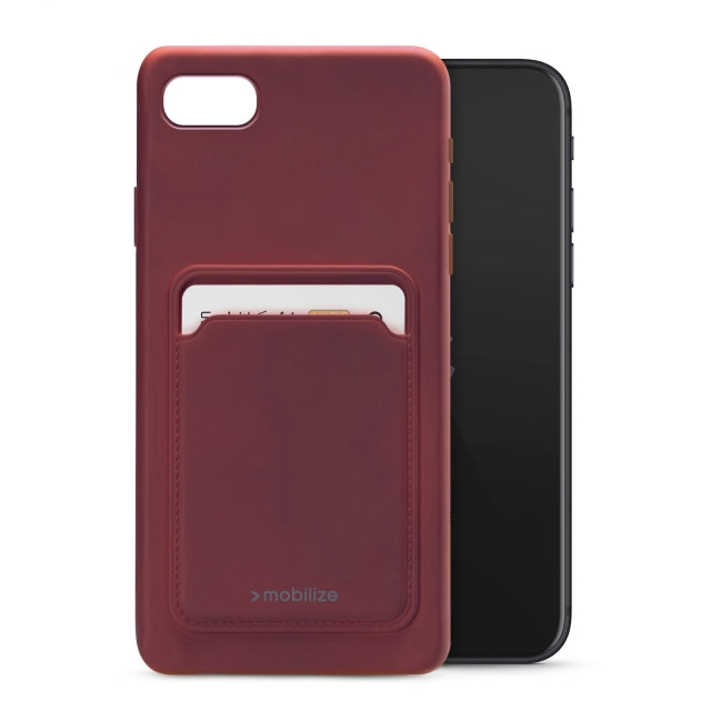 Mobilize Rubber Gelly Card Case Apple Iphone 6/6S/7/8/Se (2020/2022) Matt Bordeaux