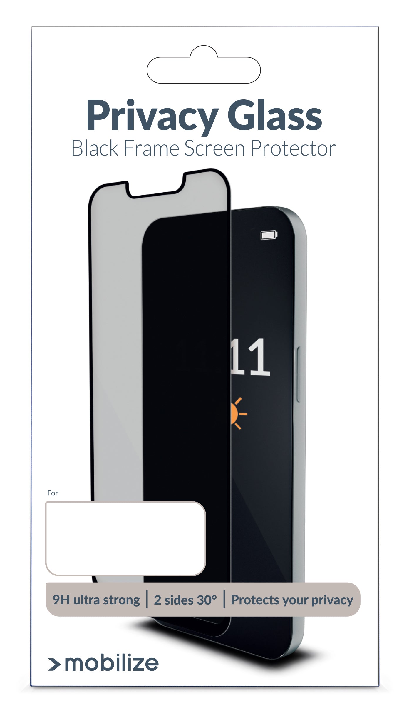 Mobilize Privacy Glass Screen Protector - Black Frame - For Samsung Galaxy A23 5G