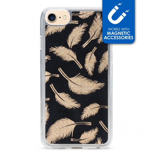 My Style Magneta Case For Apple Iphone 6/6S/7/8/Se (2020/2022) Golden Feathers