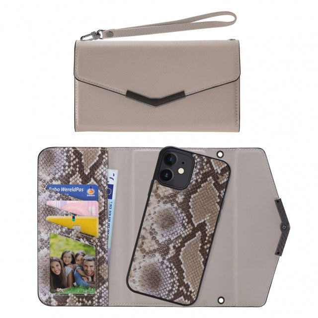 Mobilize 2In1 Elegant Magnet Clutch Apple Iphone 12/12 Pro Beige Snake