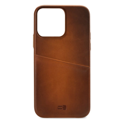 Senza Desire Leather Cover With Card Slot Apple Iphone 13 Pro Burned Cognac