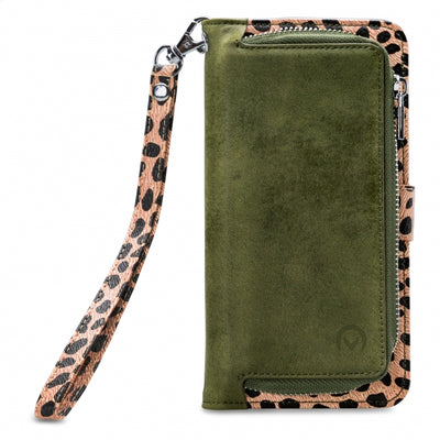 Mobilize 2In1 Magnet Zipper Case Apple Iphone 13 Pro Max Olive/Leopard