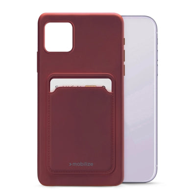 Mobilize Rubber Gelly Card Case Apple Iphone 11 Matt Bordeaux