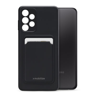 Mobilize Rubber Gelly Card Case Samsung Galaxy A23 5G Matt Black