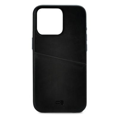 Senza Pure Leather Cover With Card Slot Apple Iphone 14 Pro Deep Black