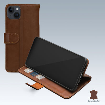 Mobilize Leather Wallet Apple Iphone 14 Plus Brown