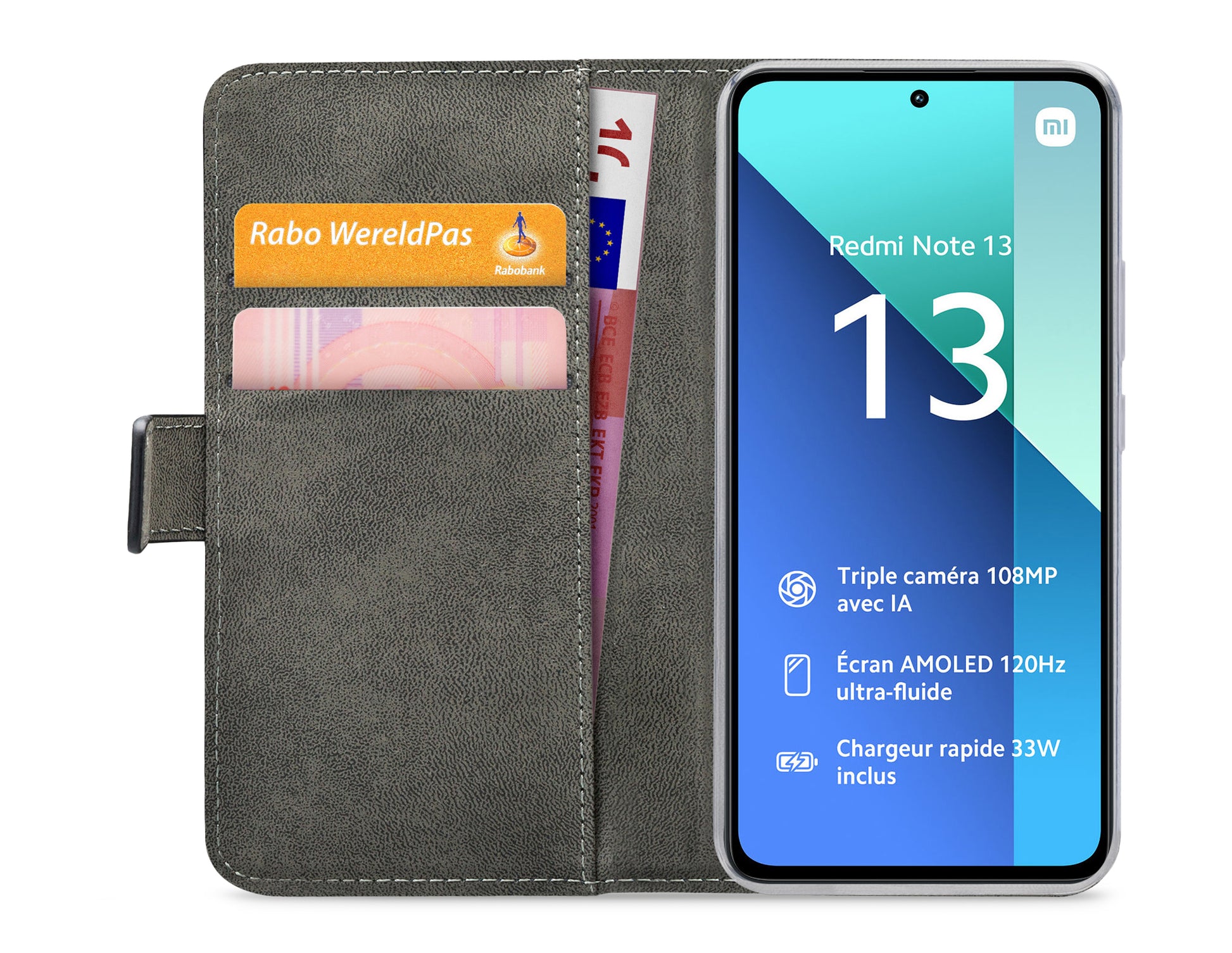 Mobilize Classic Gelly Wallet Book Case Xiaomi Redmi Note 13 4G Black