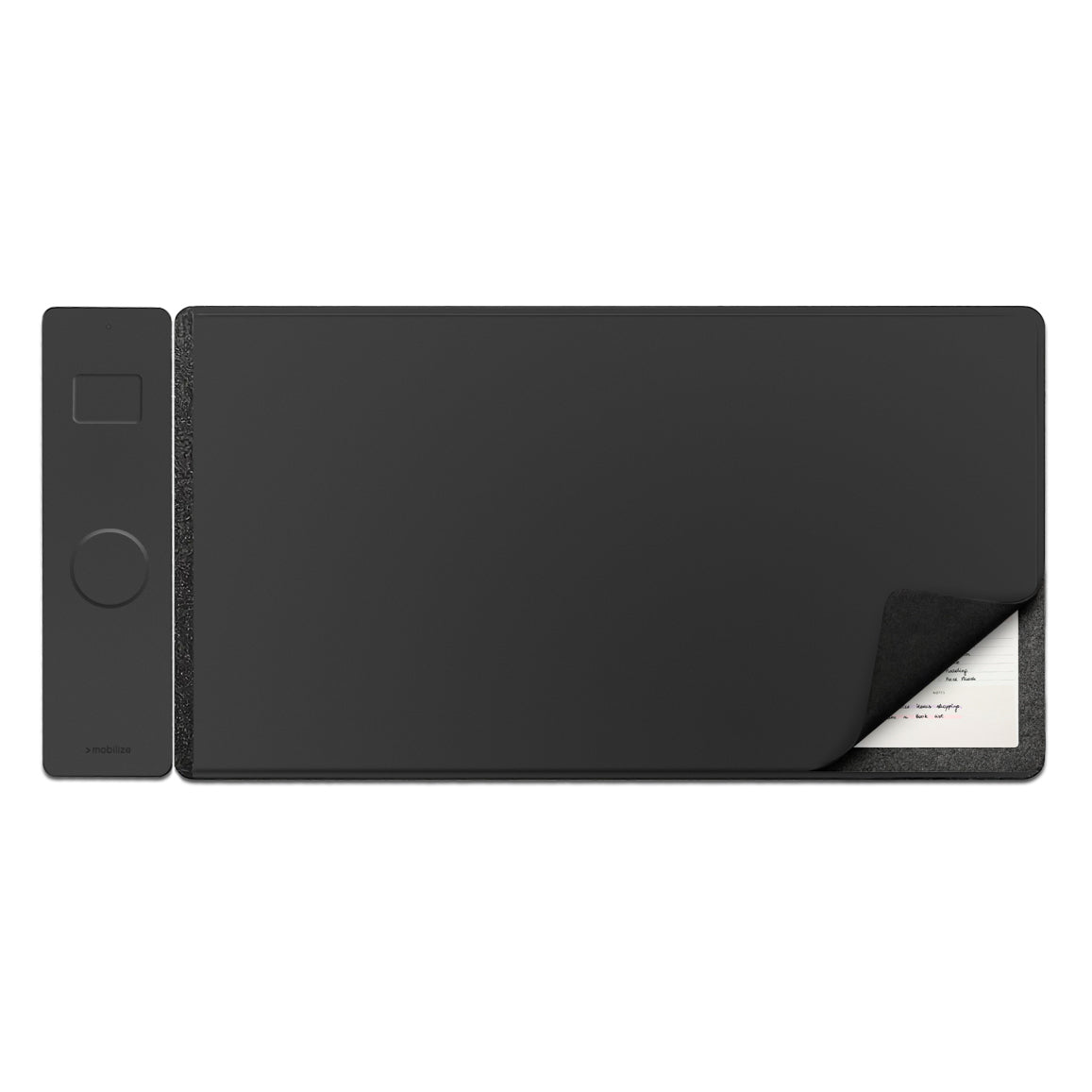 Mobilize Pu Leather Desk Mat With Magnetic Wireless Charger 15W Black