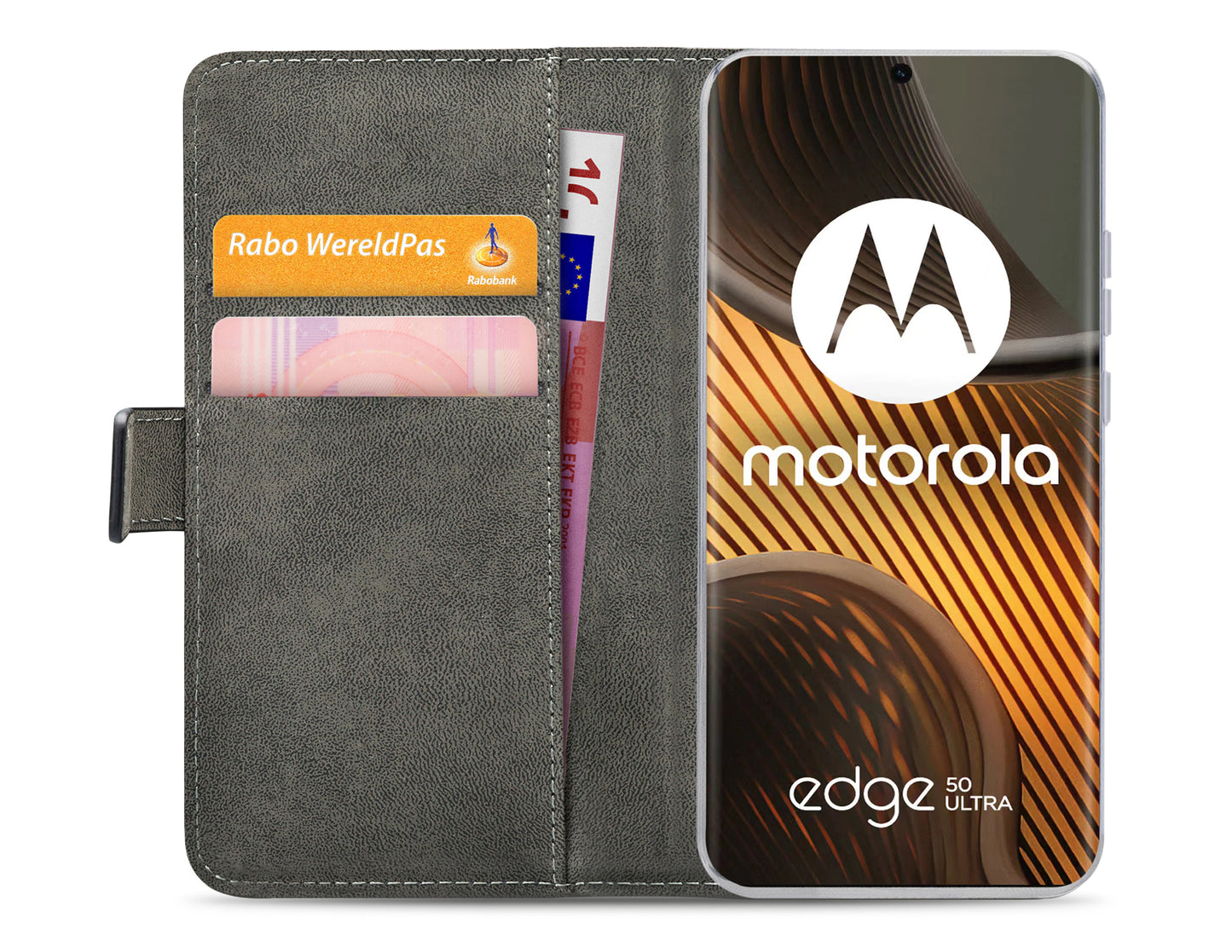 Mobilize Classic Gelly Wallet Book Case Motorola Edge 50 Ultra Black