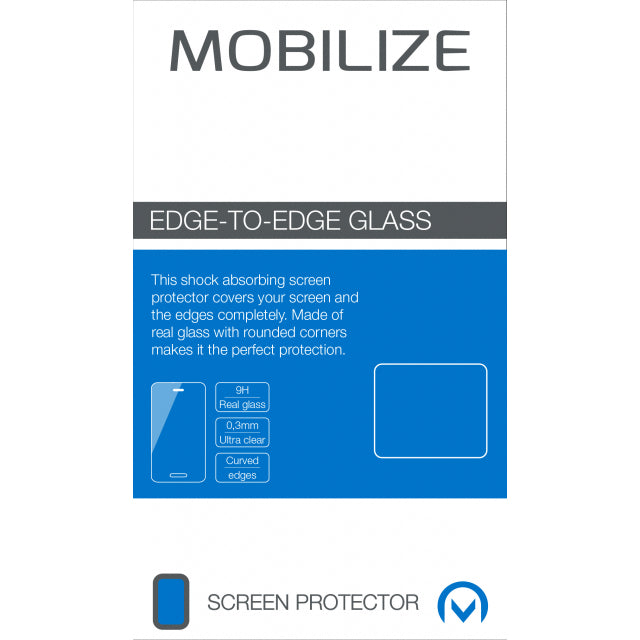 Mobilize Edge-To-Edge Glass Screen Protector Apple Iphone 6 Plus/6S Plus White Full Glue