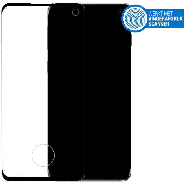 Mobilize Edge-To-Edge Glass Screen Protector Samsung Galaxy S10 Black Edge Glue