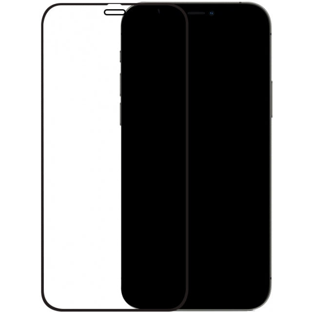Mobilize Edge-To-Edge Glass Screen Protector Apple Iphone 12 Pro Max Black Full Glue
