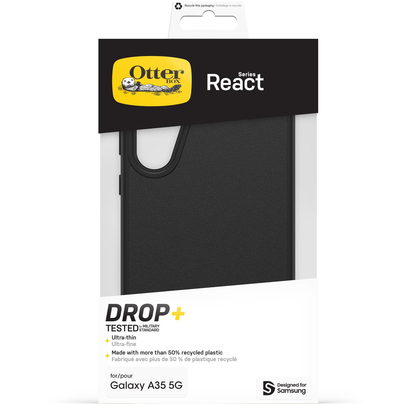 Otterbox React Series Samsung Galaxy A35 5G Black