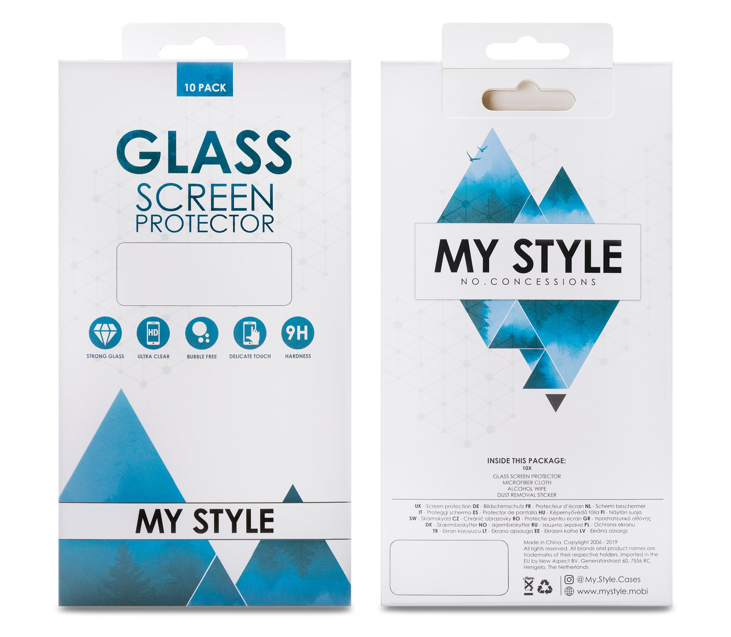 My Style Tempered Glass Screen Protector For Apple Iphone 15 Plus/16 Plus Clear (10-Pack)