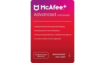 McAfee+ Advanced Individual - Onbeperkt Apparaten