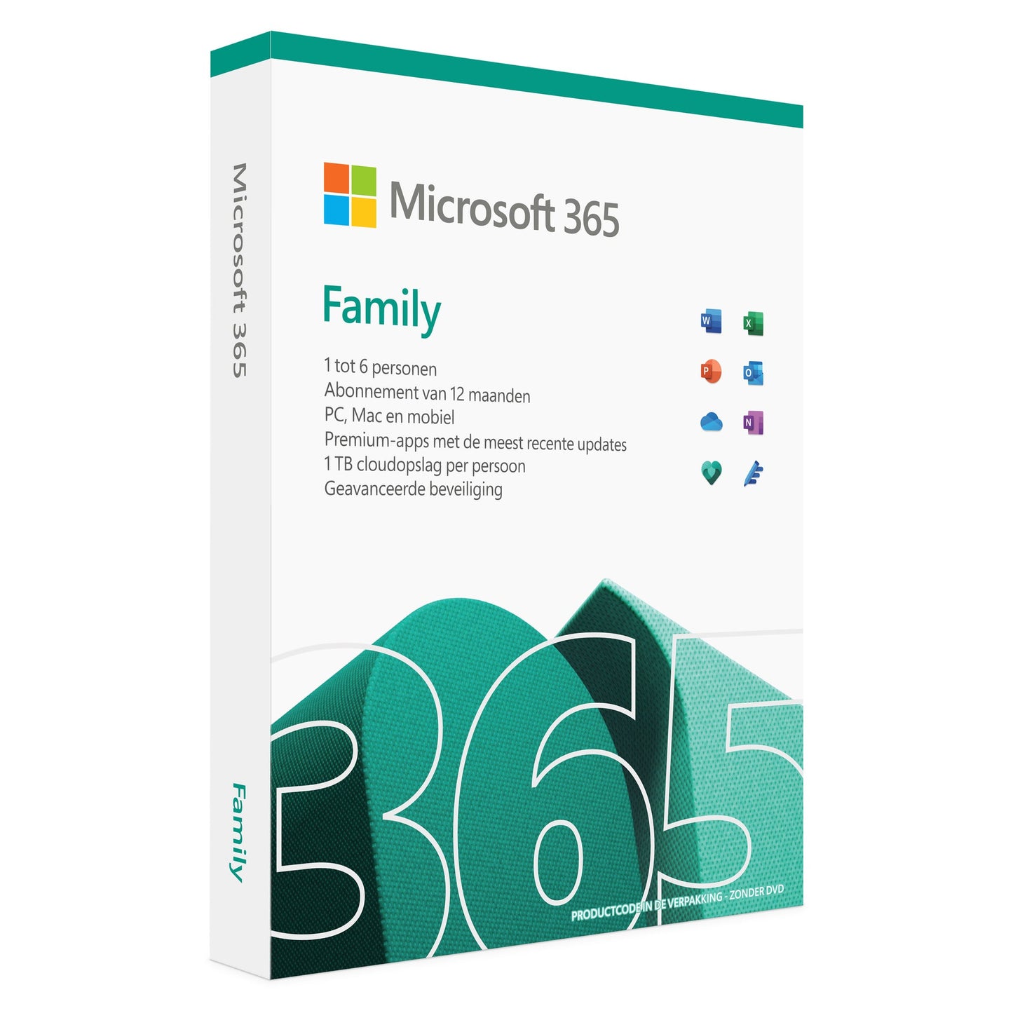 Microsoft 365 Family - 6 Gebruikers 1 Jaar - Inclusief updates